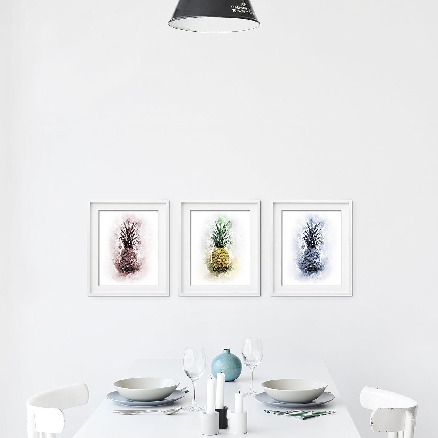 Amazon Com My Vinyl Story Watercolor Pineapple Wall Art Print