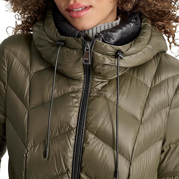 DKNY WOMEN’S OUTERWEAR,LODEN,LARGE