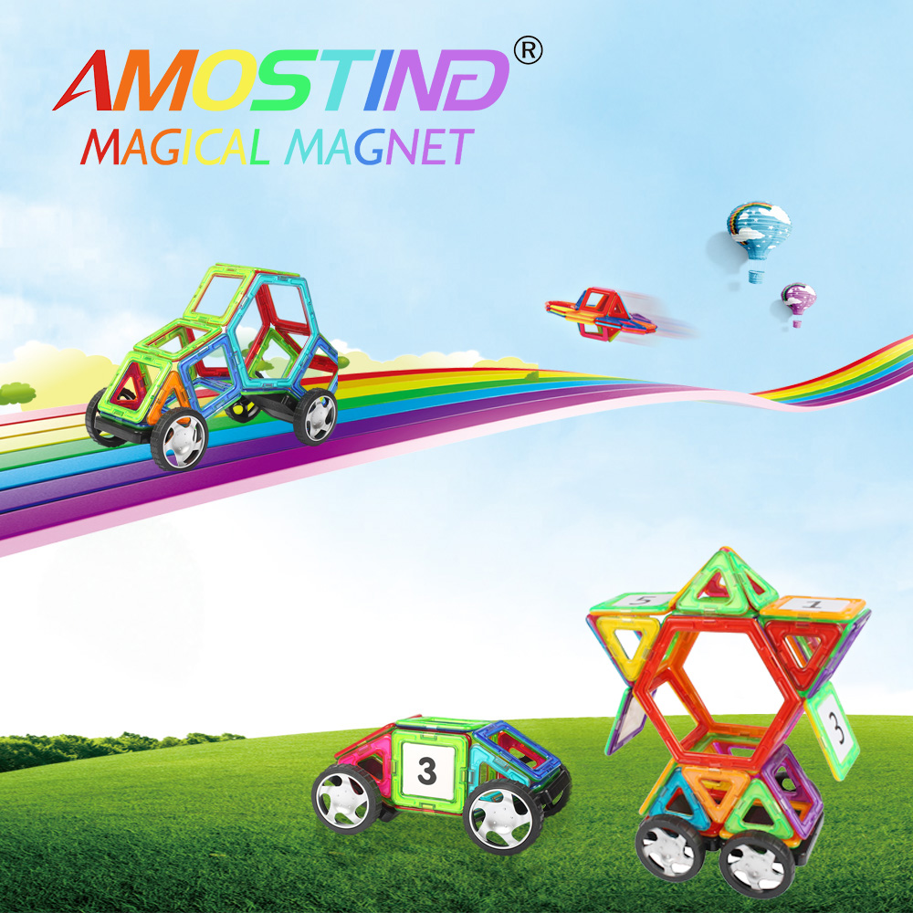 6 AMOSTING+Educational+Toddlers+Magnetic+Building