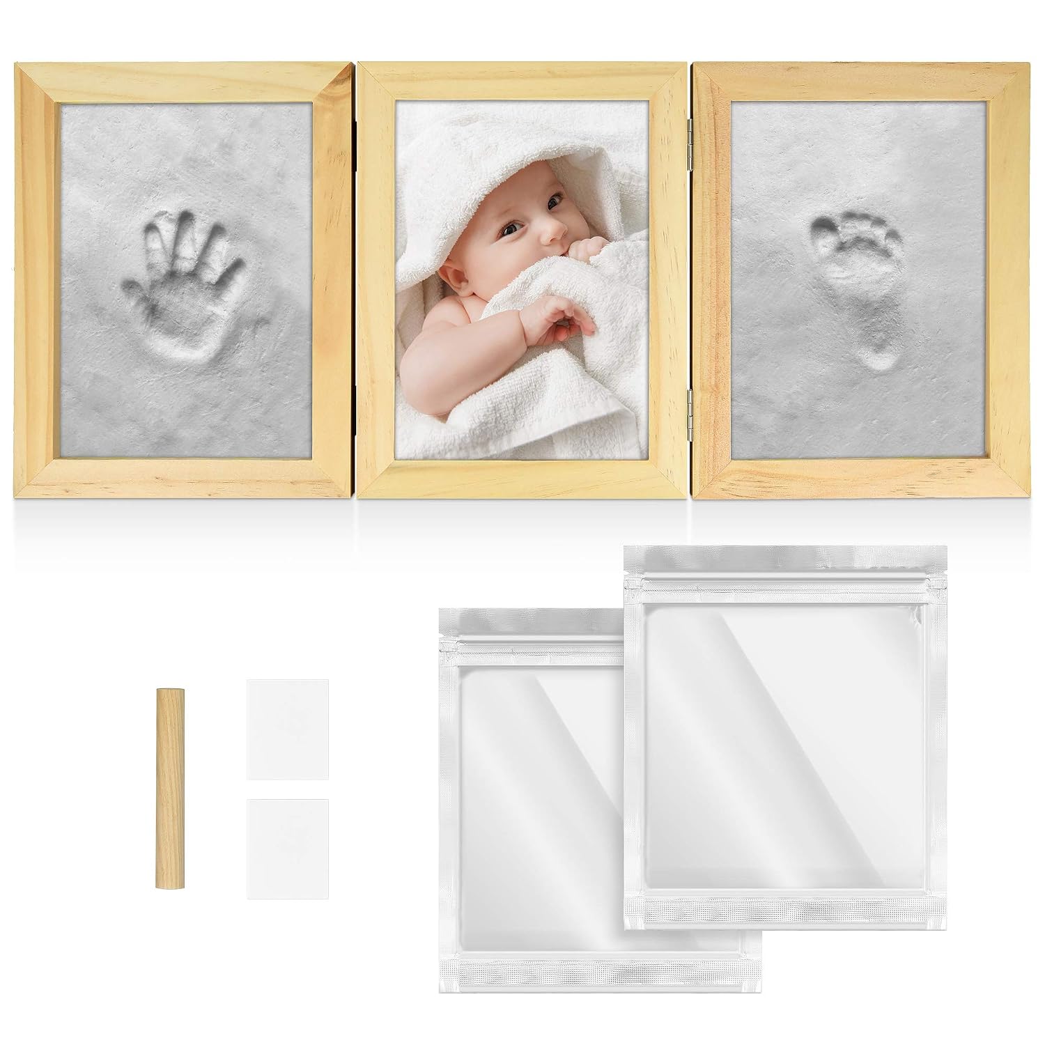Baby Keepsakes Ideal For Newborn Boys And Girls Keepsake Set With Frame And Clay For Casting Babies Hand And Foot Prints Navaris Baby Handprint And Footprint Kit Horeto Com