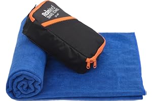 Rainleaf Microfiber Travel Towel Quick Dry Swimming Towel Ultra-Compact,Super Absorbent,Washcloths for Bathroom, Shower,Camping,Backpacking-Blue 30"x50"