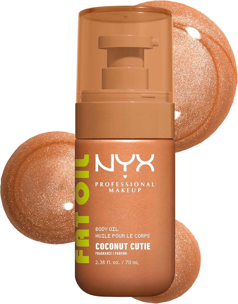 NYX Fat Oil Body Oil Coconut Cutie Glowing Skin 4 Finishes 24H Hydration
