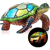 Retisee 3D Turtle Lamp Christmas Gift Tortoise Shell Lamp Cute Resin Sea Turtle Night Light Boho Vintage Animals Night Light for Boy Girl Bedroom Nursery Office Home Birthday Gift Supplies