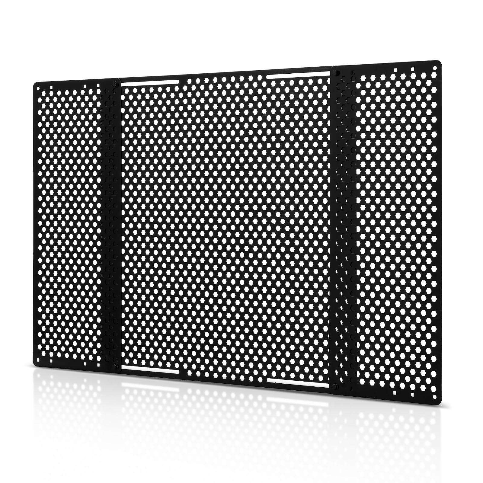 Photo 1 of VEVOR RV Screen Door Protector, Adjusts from 22 to 31.5 inch, Adjustable Door Grille, Easy to Install, Reinforced Breathable Honeycomb Holes, Iron Camper RV Entry Protector for Pet Protection, Black