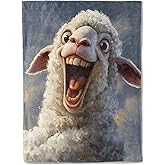 BIWOTU Funny Sheep Blanket - Super Soft, Cozy, Lightweight Flannel Throw - Warm, Plush Blanket for Couch, Bed, Office, Travel, Outdoor Ideal Gift for Adult - 50×60in