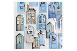 120Pcs Stickers European Greek & Japanese Style, Retro Hollow Wooden Door Stickers, Openable Closable Design, Dream & Travel 