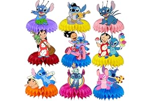 BELMAKS 9PCS Cartoon Honeycomb Centerpieces for Party – 3D Table Centerpieces Honeycomb for Party Birthday Cartoon Table Decorations Birthday Party Supplies for Special Events