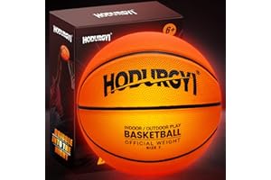 HODURGYI Glow in the Dark Basketball, Christmas Birthday Gifts for Kids Age 6 7 8 9 10 11 12 13+, Light Up Basketball for Teen Boy Gifts Ideas, Basketball Toys for Boys 8-12 Year Old, Cool Toys for Boys Girls