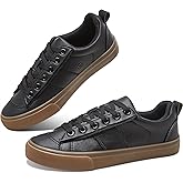 Obtaom Women Tennis Fashion Shoes Casual PU Leather Sneakers Comfortable Court Sneakers