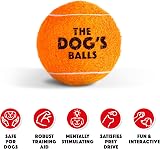 The Dog's Balls Dog Tennis Balls Orange Medium 6-Pack Non-Abrasive Felt view 2