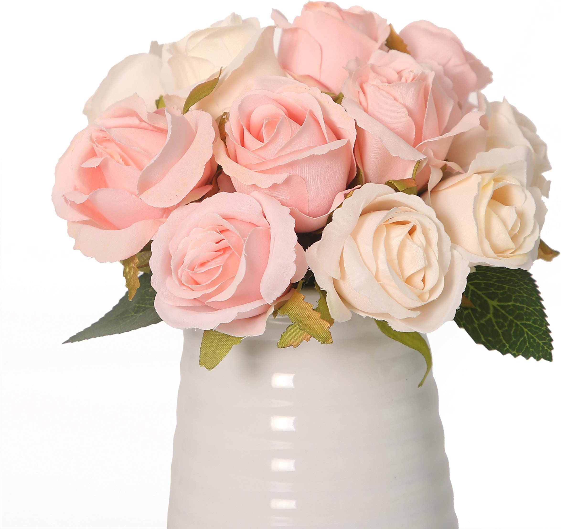 NYRZT Artificial Flowers 12 Heads Silk Rose Flower Bouquet for Bridal Wedding Decoration Home Birthday Party Decor