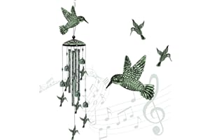 35" Hummingbird Wind Chimes for Outside, Wind Chimes for Mothers Day, Memorial Gift for Outdoor Clearance Garden Porch Patio 