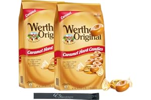 CC'S SWEETS & SNACKS Werthers Original Hard Caramel Candy 39.75oz (2pk) Bulk Bag Individually Wrapped w/CC Sweets & Snacks Bag Clip
