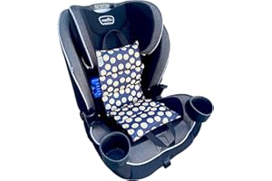 LITTLE BUM COOLERS Original Car Seat Cooler Washable Insulated Ice Pack Infant Car Seat Cooling Cushion Mat for Hot Weather Multifunctional Baby Cooling Pad (Yellow Smiley Face)