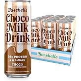 Barebells Protein Milk Drink, Chocolate, 24g Protein, 11 fl oz, 12 Pack | Choco Flavor, 2g Total Sugars, 0g Added Sugar, Ultra-Filtered Milk, 130 Calories, Ready to Drink, Best Served Chilled