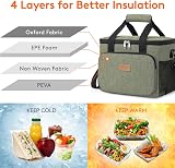 Lifewit 9L Insulated Lunch Bag 12 Can Cooler Dark Green view 2