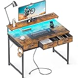 ODK 40 Inch Small Computer Desk with 3 Drawers and