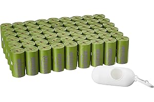 鶹 Basics Scented Dog Poop Bags with Dispenser and Leash Clip, 33.02cm x 22.86cm, Lavender Scented - 810 Count (54 Rolls)