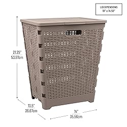 Mind Reader 61L Foldable Laundry Hamper, Clothes