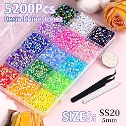 5200Pcs Resin Jelly Rhinestones for