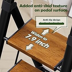 Taranta 5 Step Ladder, Portable Folding Ladder with