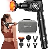 NAPRE Massage Gun with Heat,Deep Tissue Handheld Percussion Back Massager for Muscle/Neck/Body Pain Relief with Long Extension Handle,32-Speeds,Foldable,5 Adjustable Angles,Valentine's Day Gifts