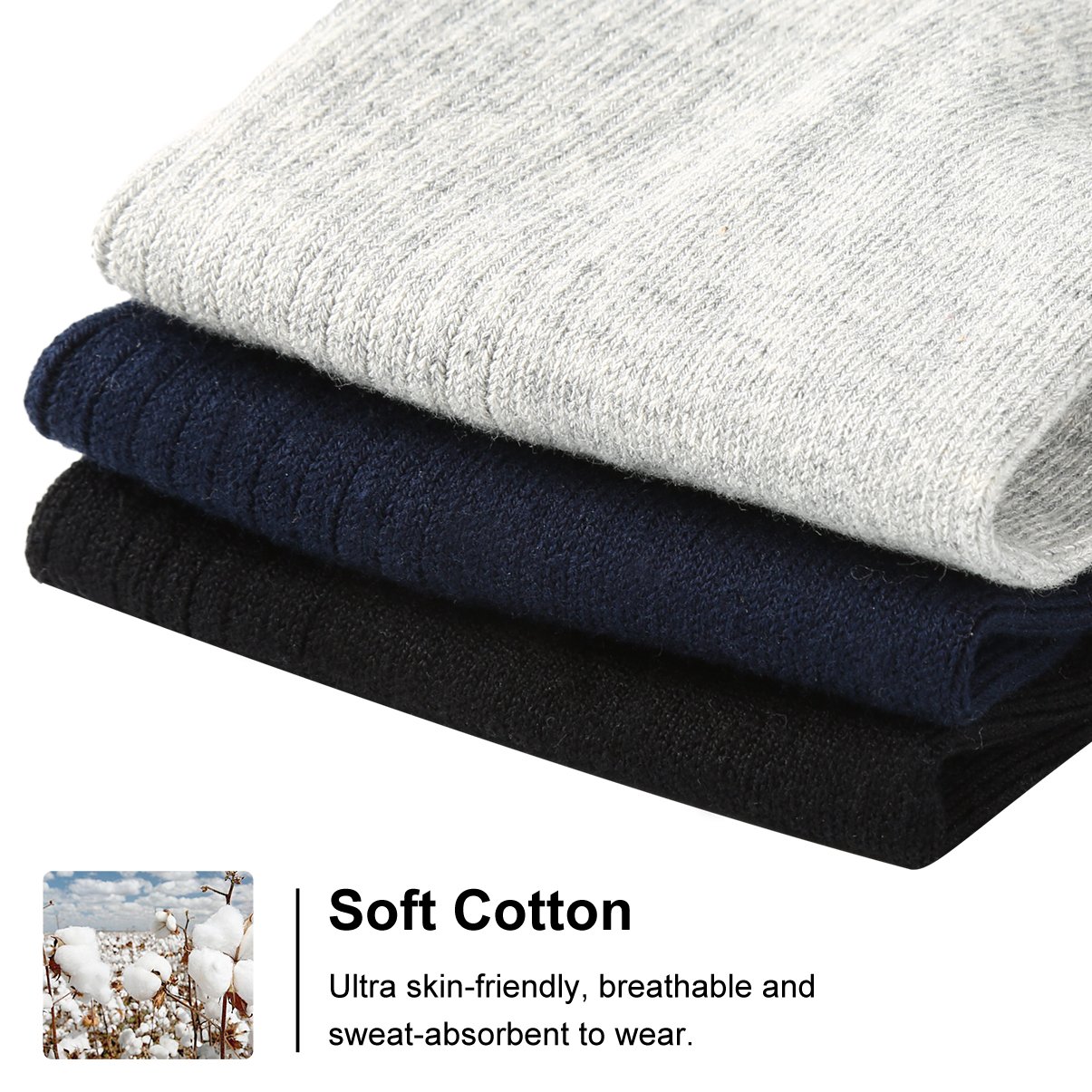 VBIGER 6 Pares Calcetines Cortos Hombre Casual Calcetines Deportivos de Algodón