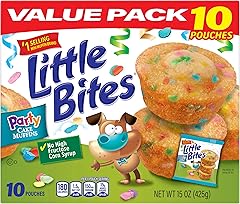 (Value Pack) Little Bites Party Cake Muffins, 10 individual packs, (1.5 oz each), Cake and Sprinkles Mini Muffins, 15 oz Mult