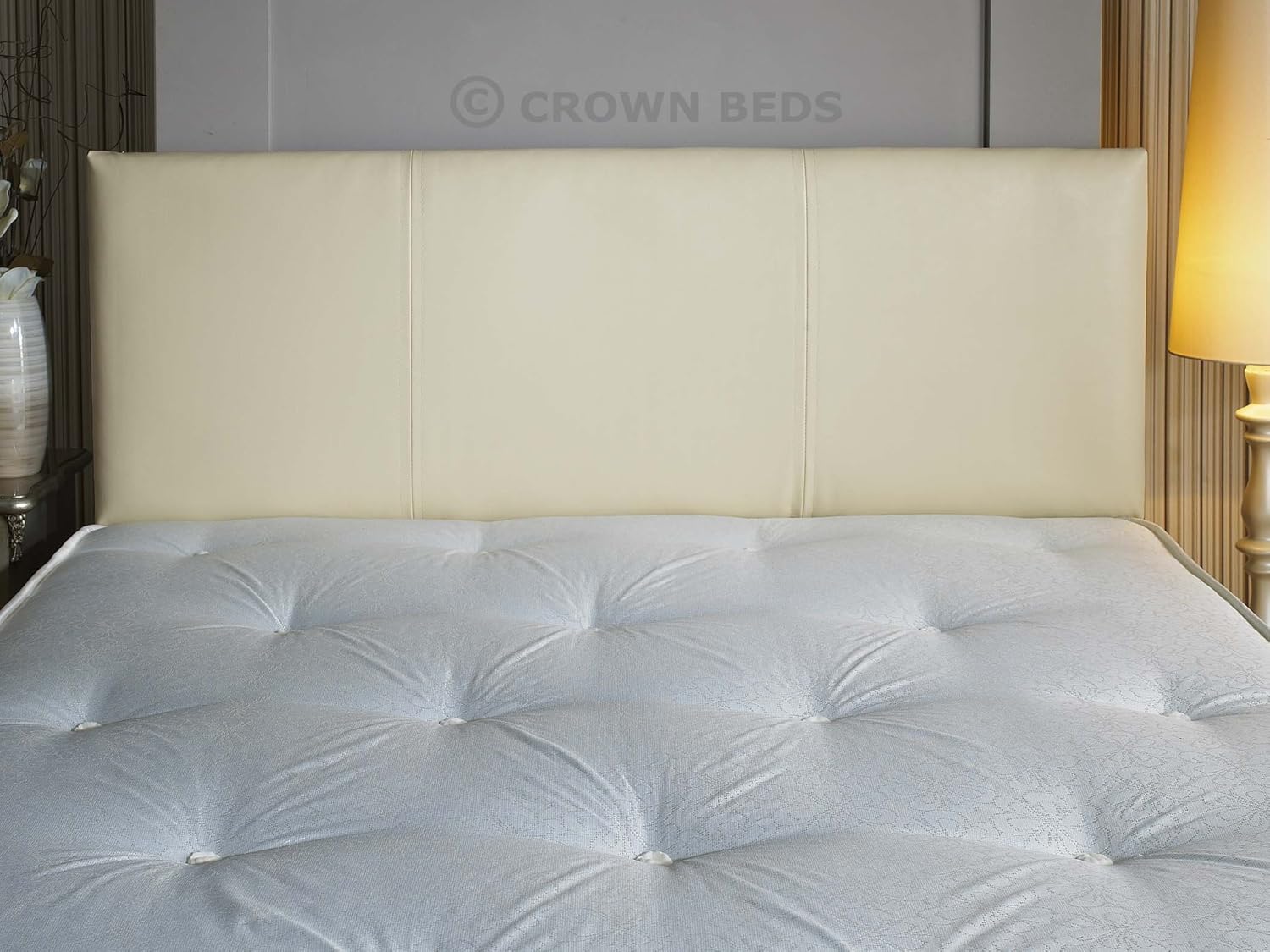 QUALITY FAUX LEATHER 3FT (SINGLE) HEADBOARD (CREAM) Amazon.co.uk