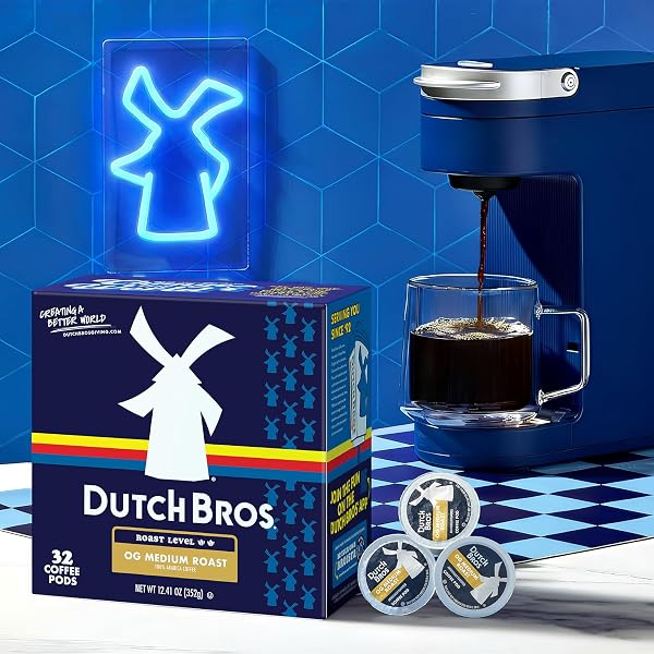 DUTCH BROS® OG MEDIUM ROAST, 32 COUNT, MEDIUM ROAST, SINGLE SERVE COFFEE PODS FOR KEURIG K-CUP BREWERS