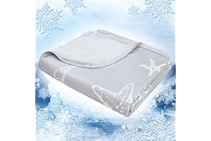 INGEROOM Cooling Blanket for Night Sweats Decorative - Stay Cool and Comfortable All Night Long, Cooling Blankets for Hot Sleepers,Lightweight Sofa Throw Blanket Grey Queen（90''x90''）