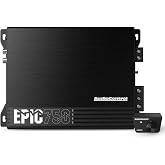 AudioControl EPIC750 Monoblock Car Audio Subwoofer Amplifier, 750W Class D | Bass boost equalizer, remote control knob, subsonic filter, low pass crossover, built-in protection, pair with The EPICENTER