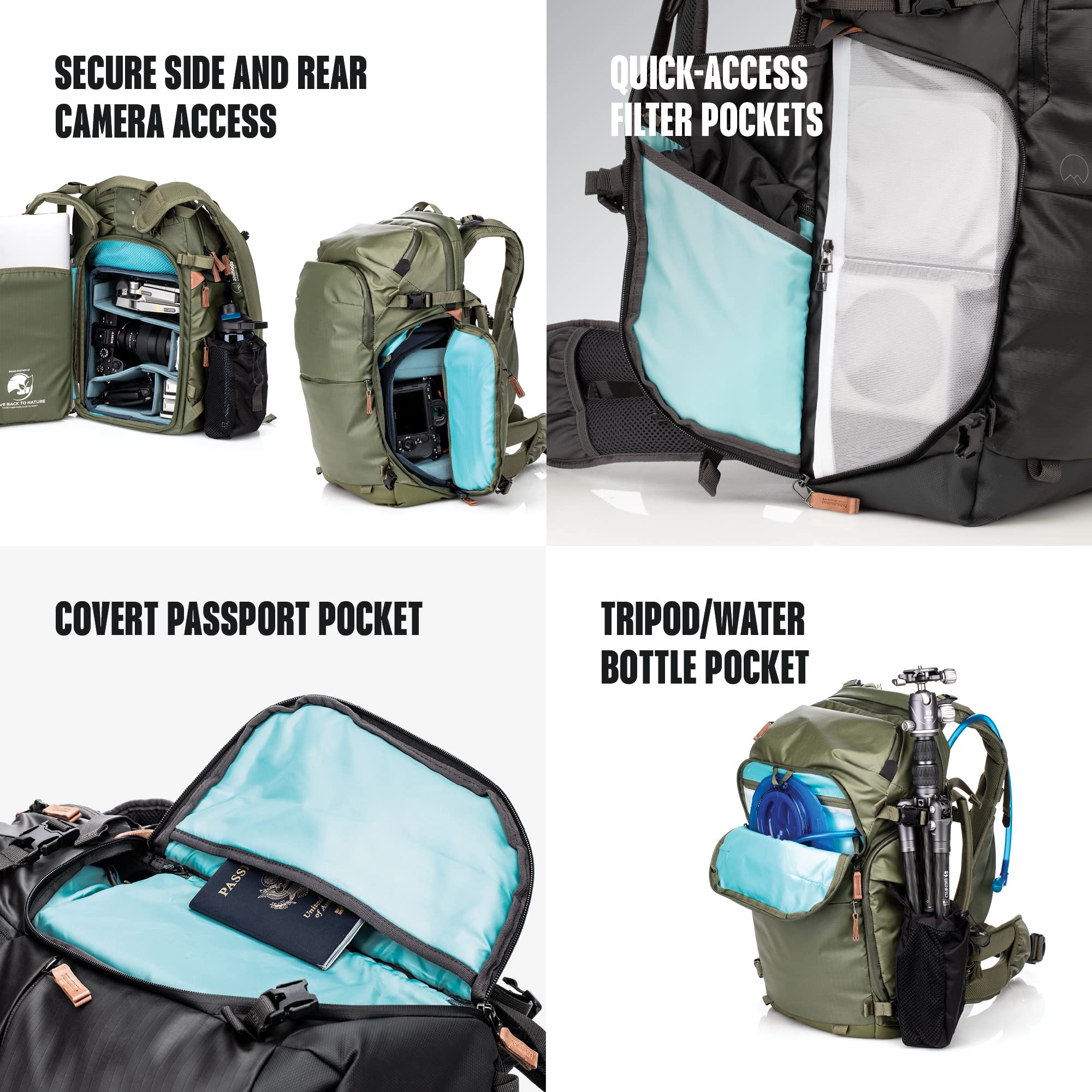 Shimoda Explore V2 25 Liter Adventure Backpack Starter Kit with Small Mirrorless Core Unit, Army Green