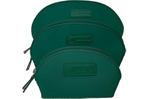 SARAH WELLS PackSWell Neoprene Organizer Bag Set – 3 Nesting, Washable Pouches for Makeup, Pump Parts, Diaper & Pump Bag, Travel, & Gym – Zipper Storage for Snacks, Tech Cords, Toiletries & More (Forest Green)