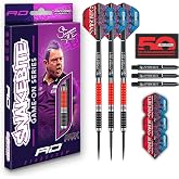 RED DRAGON Darts - Game On Series 20g Steeltip Darts Set with Dart Flights and Dart Shafts (Stems) - Available in Iceman, Snakebite &amp; Coolhand Style