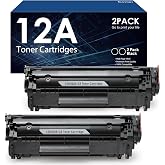 GOTOBY 12A Black Toner Cartridge Replacement for HP 12A Q2612A, 2-Pack | Compatible for HP 12A for LaserJet 1020 1022 1012 1010 1015 1018 1022n 1022NW 3015 3030 3020 3050 3052 3055 Printer