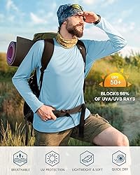 Roadbox Mens UPF 50+ UV Sun Protection Shirts