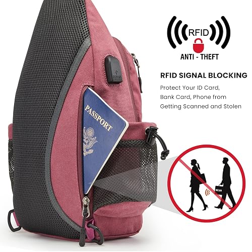 G4freesling Bag Canvas Crossbody Backpack With Usb Charging Port Convertible | Seychelles
