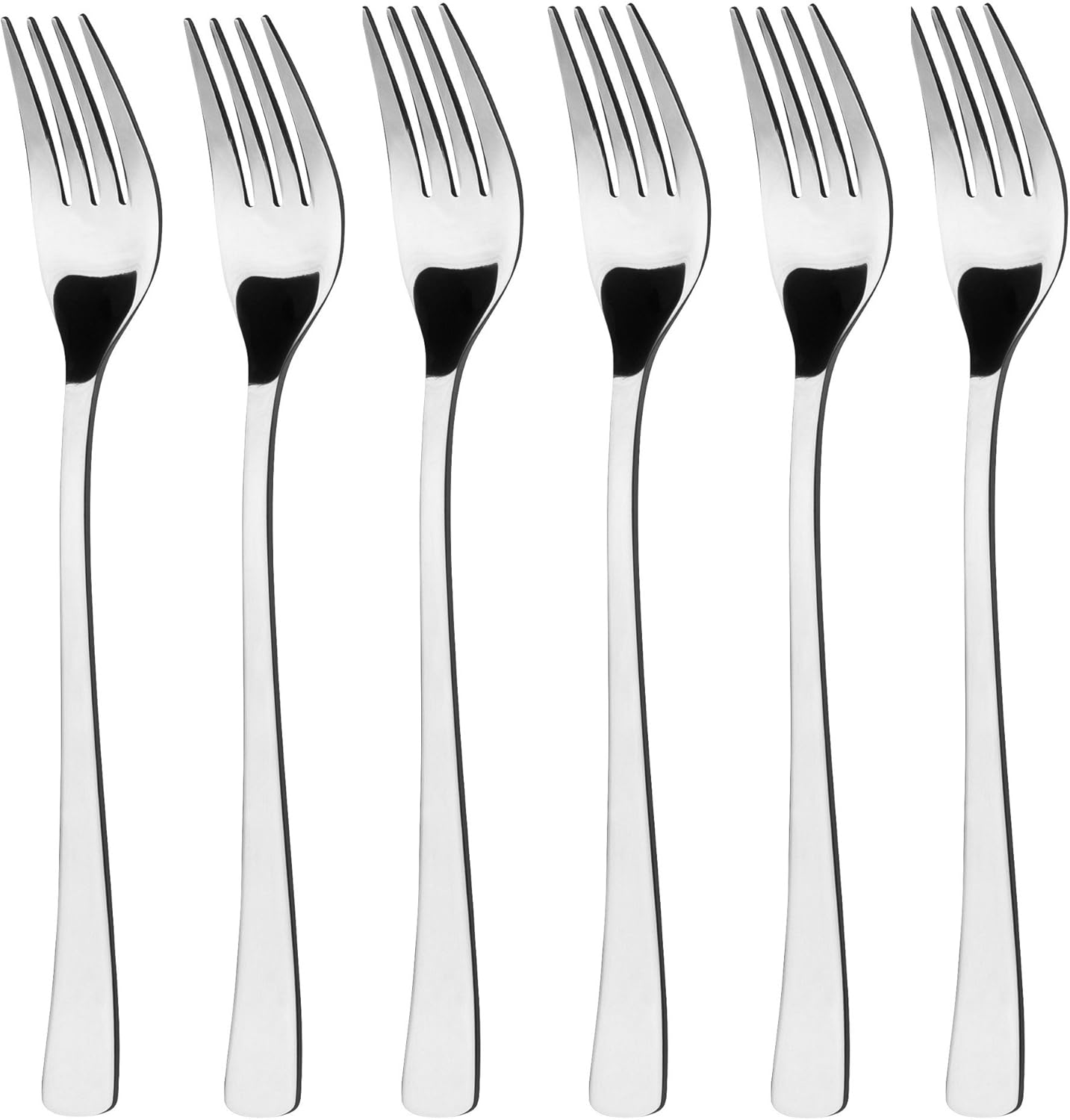 GRÄWE Tafelgabeln 6 Stück, Essgabel aus rostfreiem Edelstahl, handpoliert, spülmaschinengeeignet - Serie Würzburg
