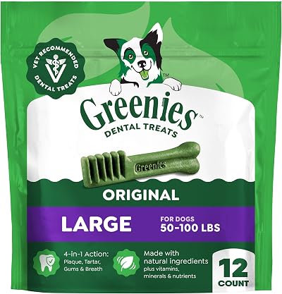 Greenies Original Large Dog Natural Dental Treats 18 oz 12 Count