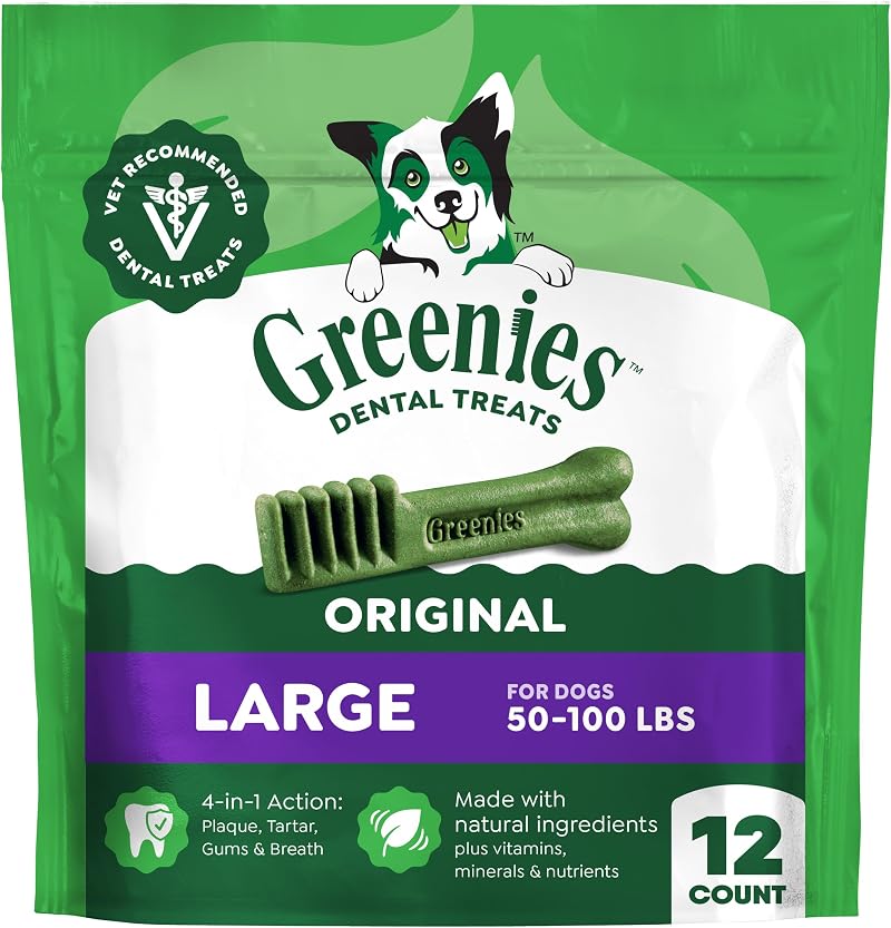 Greenies Original Large Dog Natural Dental Treats 18 oz 12 Count