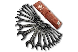 IRONCUBE Super Thin Wrench Set For Bike: 16-Piece SAE & Metric - Stainless Steel - Rust Resistant - For Tight Spaces.