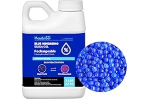 MENDELEEV STYLE 5 LB Blue Silica Desiccant Beads - Indicating Silica Gel Beads Drying Silica Beads Reusable Silica Gel Desiccant Dehumidifier