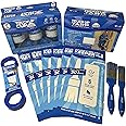 Ultimate Touch Up Cup Painting Kit - Includes 3 Paint Storage Containers, 1 Painters Tarp, 1 Paint Roller Cleaner Tool, 2 Touch Up Paint ​​Brushes, 6 Brush 'n Roller Keepers, Shark Tank Products