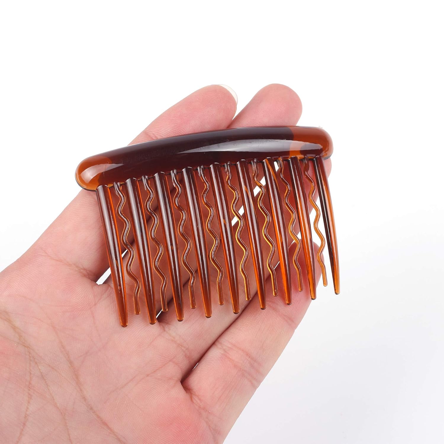 WBCBEC 18 Pieces Plastic Teeth Hair Combs Tortoise Side Comb Hair Accessories for Fine Hair : Beauty
