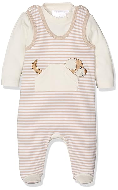 Sterntaler Unisex Baby Strampler-Set Jersey Hanno, Beige