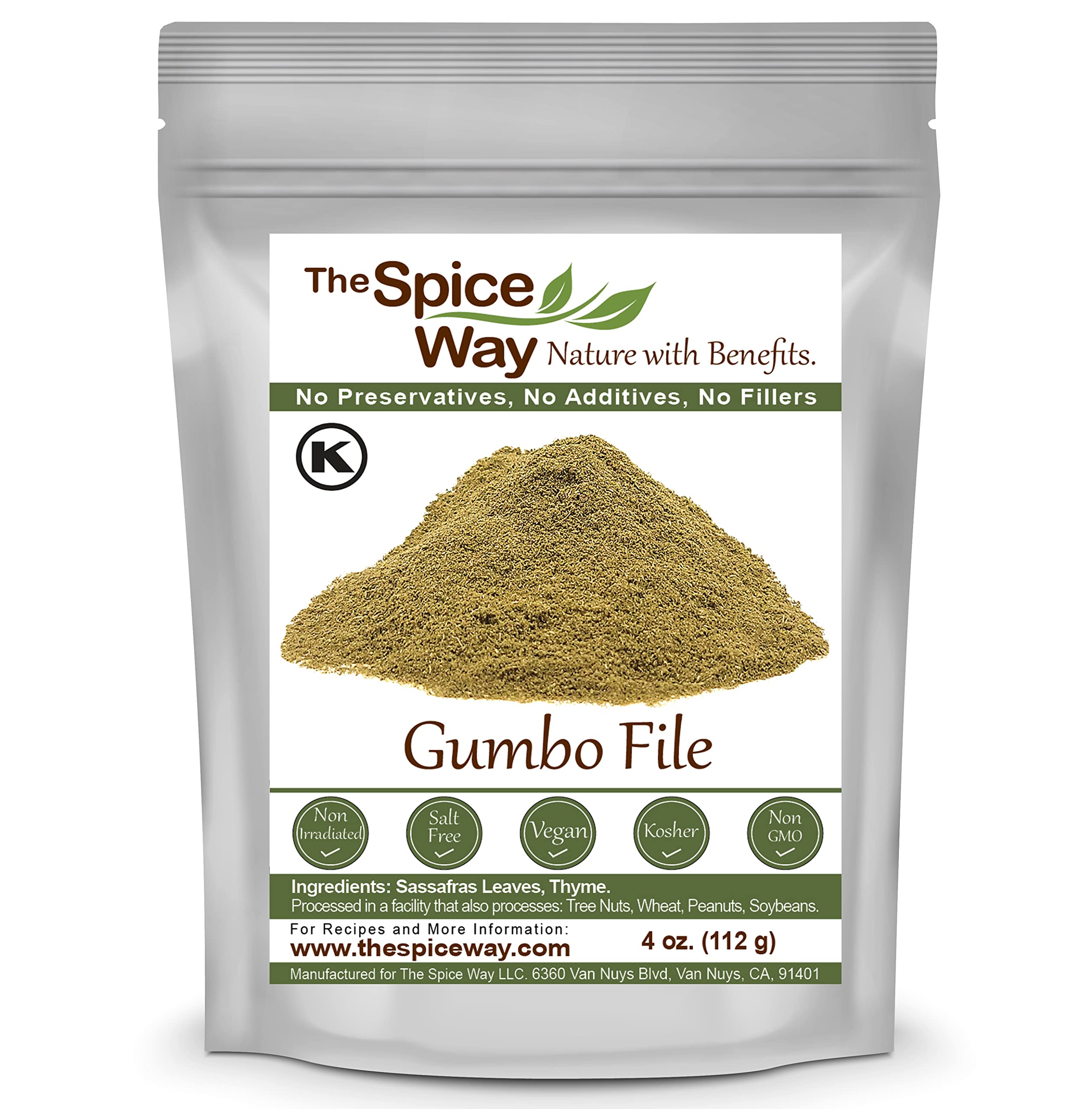 The Spice Way Gumbo File - (4 oz) Made with premium