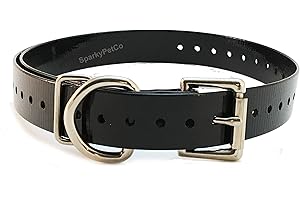 SPARKY PET CO Replacement Strap for Garmin Collars - 3/4" Wide Ultra-Durable Dog E-Collar Replacement for Training, Bark, Shock, Electric, and GPS Collars - 28" Adjustable LengthGarmin (BLK)