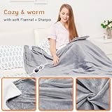 Mia&Coco Electric Heated Blanket Throw 200x180cm 10 Temp 9h Auto-Off Blue view 4