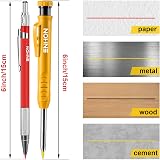 Enhon 4 Pcs Mechanical Carpenter Pencils with 40 Refills and Sharpener view 4